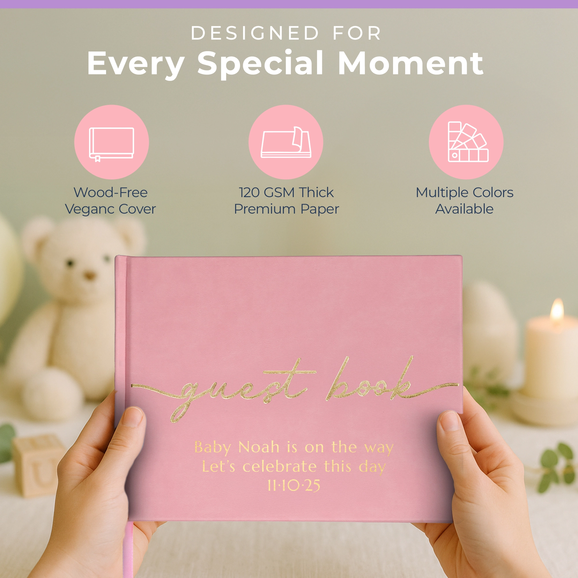 All Occasion Guestbook - Pastel Pink hover